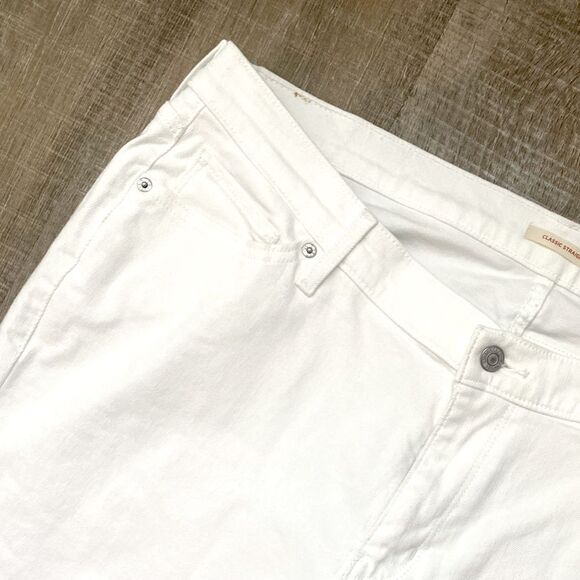 Levi's 414 Classic Straight White Jeans Women's Plus Size 20W High Rise Nautical - Picture 7 of 12